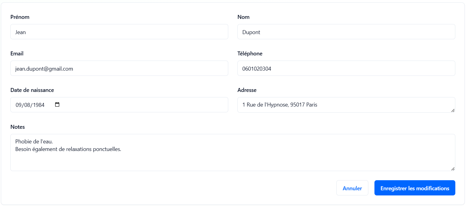 Gestion des consultants
